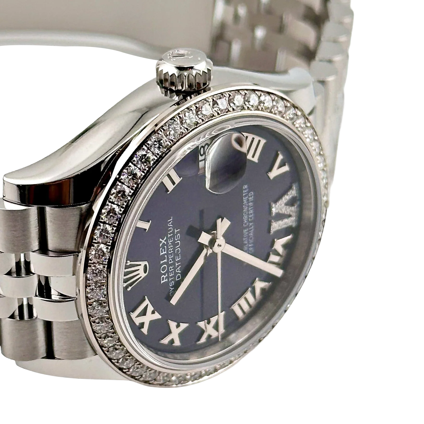 Lady-Datejust 31mm 278384RBR Stainless Steel Diamond Bezel Violet Roman Dial Jubilee