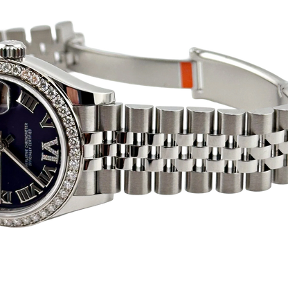 Lady-Datejust 31mm 278384RBR Stainless Steel Diamond Bezel Violet Roman Dial Jubilee