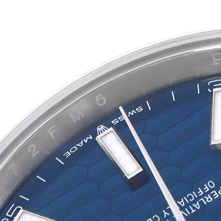 Datejust 41mm Steel White Gold Fluted Motif Dial Mens Watch 126334