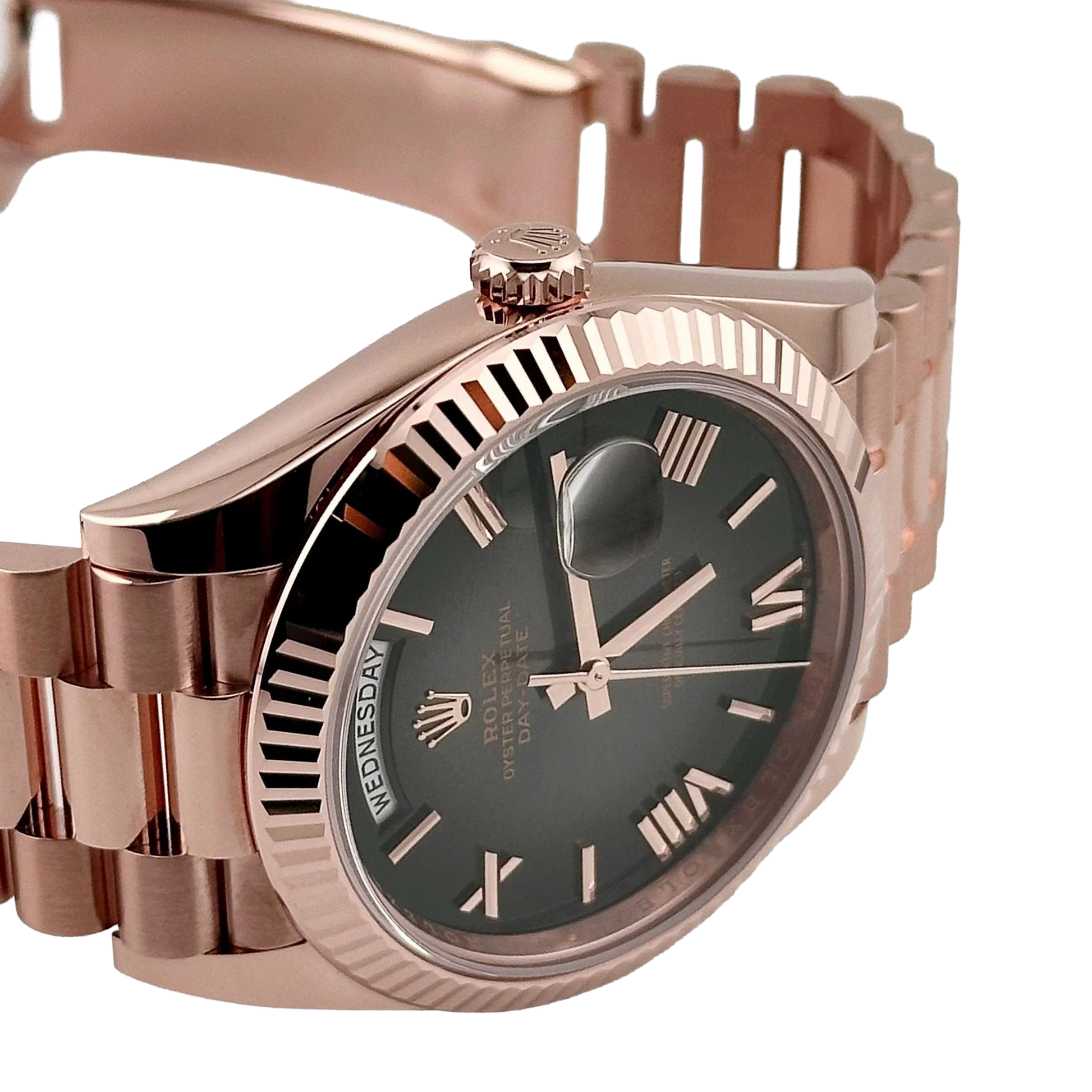 Day-Date 40mm 18K Everose Gold with Slate Ombre Dial 228235
