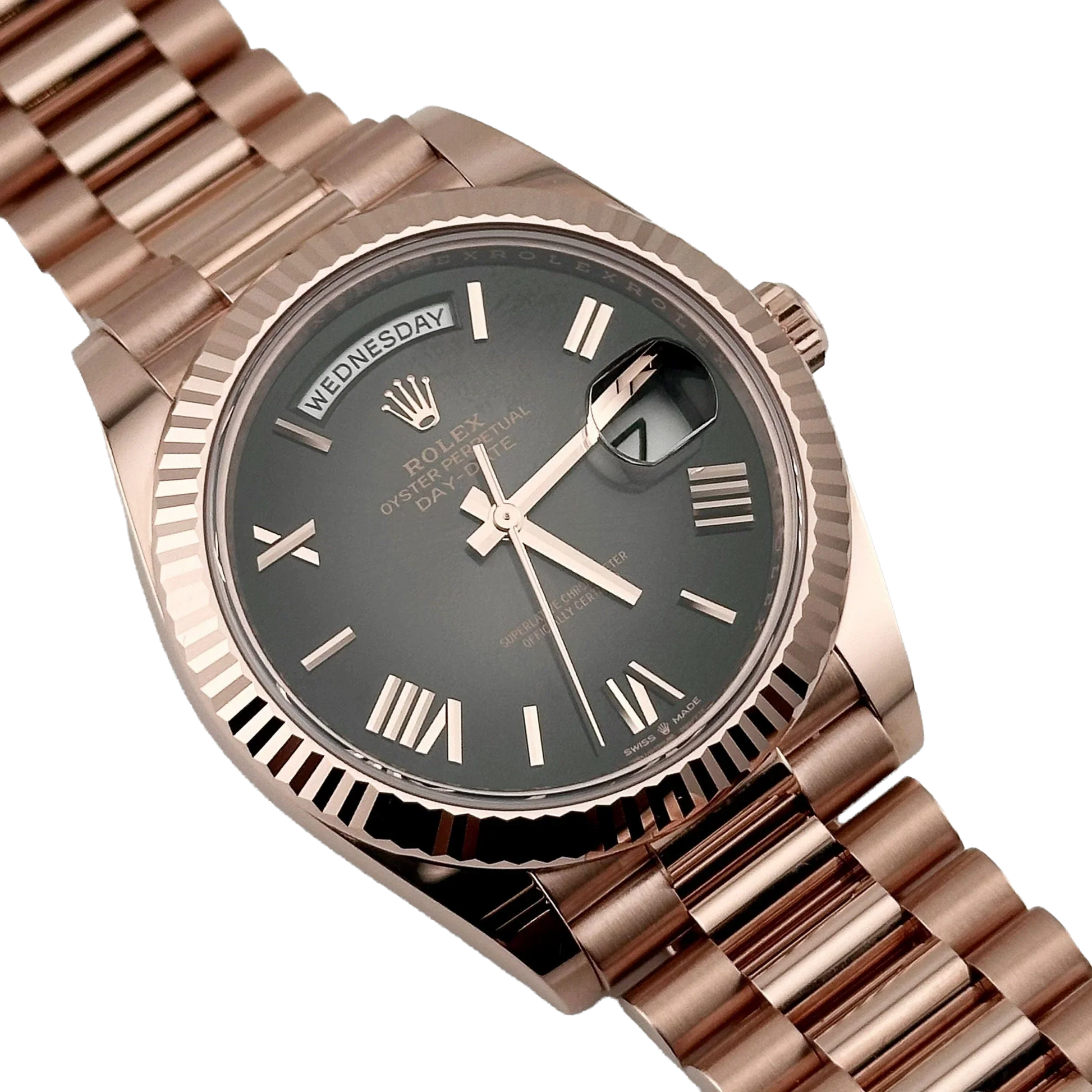 Day-Date 40mm 18K Everose Gold with Slate Ombre Dial 228235