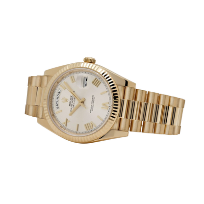 Day-date 40mm President Yellow Gold White Roman Numerals Dial 228238-0042