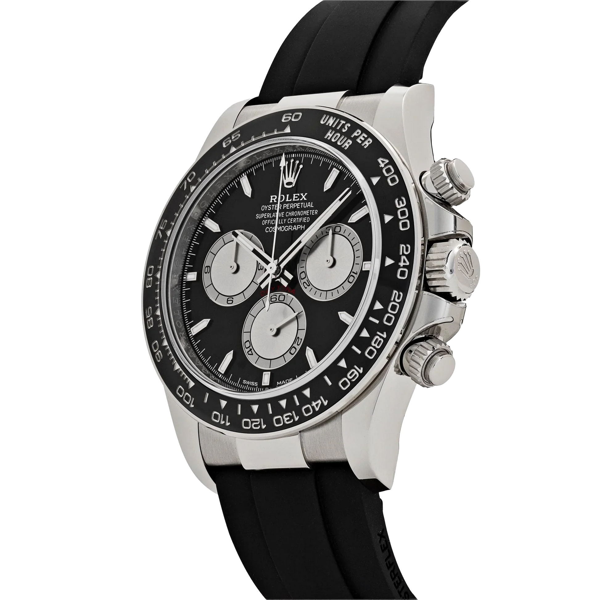 Daytona 40mm Baby Le Mans White Gold Black Dial 126519LN