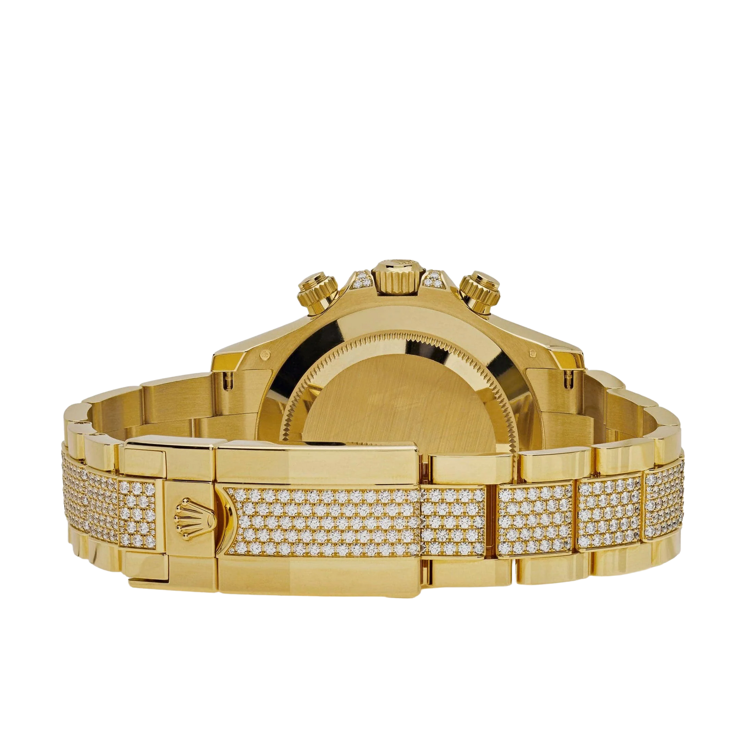 Daytona Eye of the Tiger 116598TBR Yellow Gold Diamond Dial with Diamond Bracelet (Super Clone)