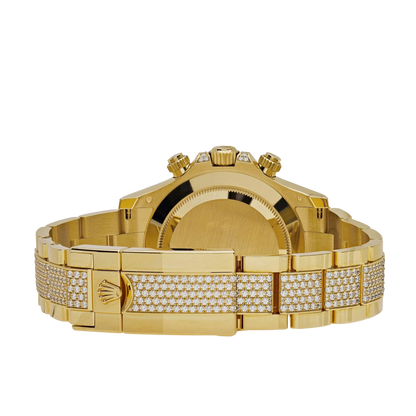 Daytona Eye of the Tiger 116598TBR Yellow Gold Diamond Dial with Diamond Bracelet (Super Clone)