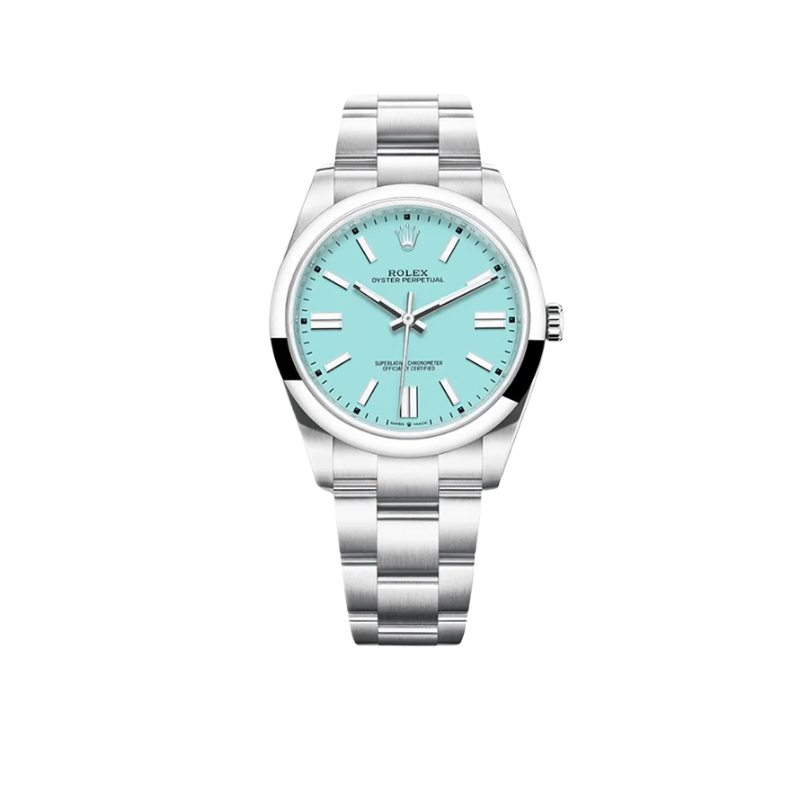 Oyster Perpetual 41mm Stainless Steel Turquoise Dial 124300-0006