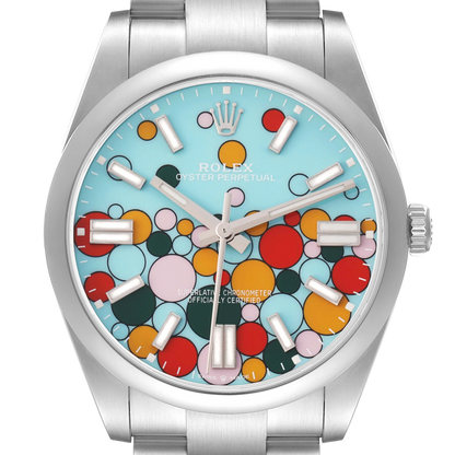 Oyster Perpetual 41mm Celebration Dial Steel Mens Watch 124300