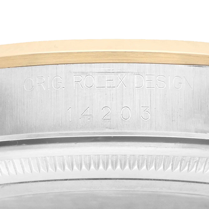 Oyster Perpetual 34mm Steel Yellow Gold Slate Dial Mens Watch 14203