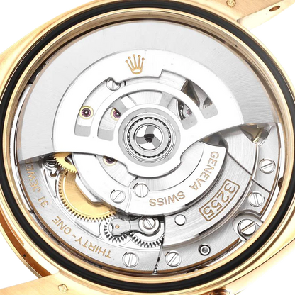 President Day-Date 36mm Yellow Gold Green Diamond Dial Mens Watch 128238