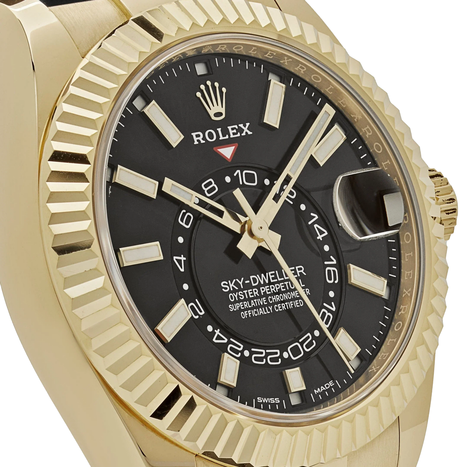 Sky-Dweller 42mm Yellow Gold Bright Black Dial 336238