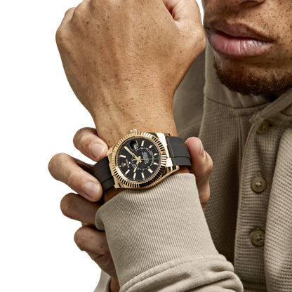 Sky-Dweller 42mm Yellow Gold Bright Black Dial 336238