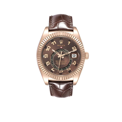 Sky-Dweller 42mm  Everose Chocolate Brown Dial Rose Gold Watch 326135