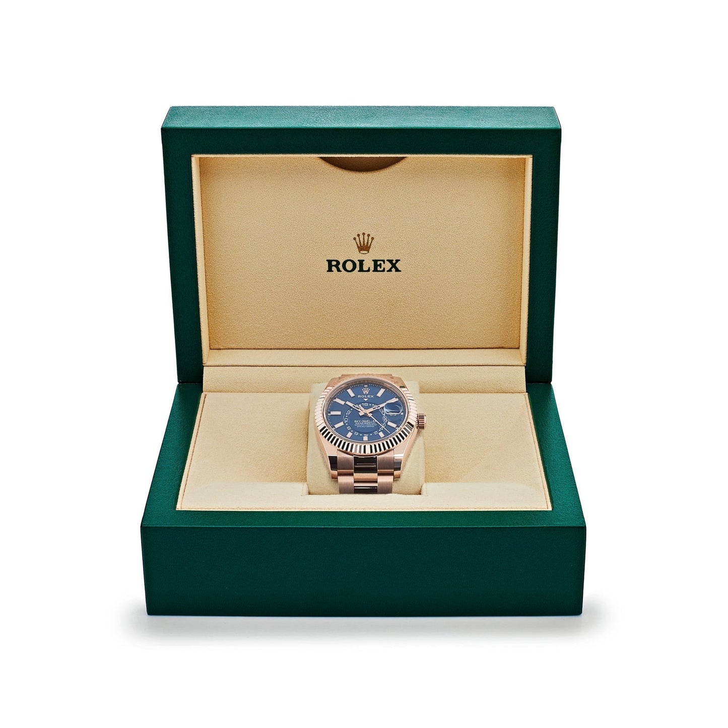 Sky-Dweller 42mm 18k Everose Gold Mens Watch 336935-0005 (Super Clone)
