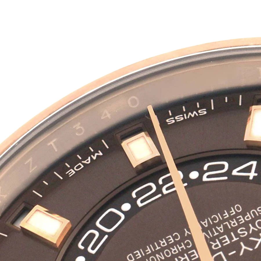 Sky-Dweller 42mm Rose Gold Chocolate Brown Dial Mens Watch 326935