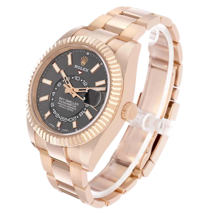 Sky-Dweller 42mm Rose Gold Slate Dial Mens Watch 326935