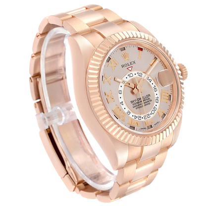 Sky-Dweller 42mm  Rose Gold Sundust Dial Mens Watch 326935