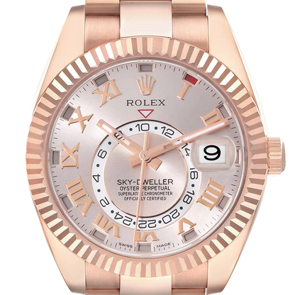 Sky-Dweller 42mm  Rose Gold Sundust Dial Mens Watch 326935