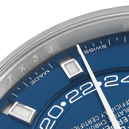 Sky-Dweller 42mm Steel White Gold Blue Dial Mens Watch 326934