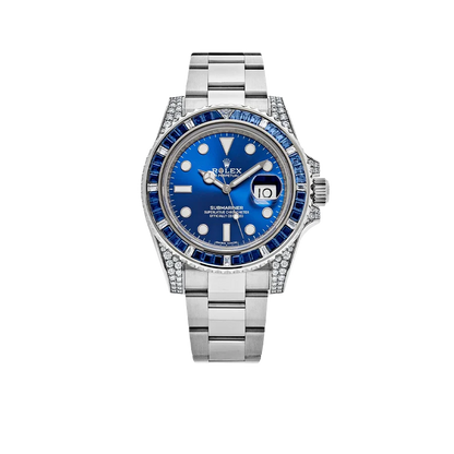 Submariner Date 40mm 116659SABR White Gold Blue Dial Sapphire Diamond Bezel