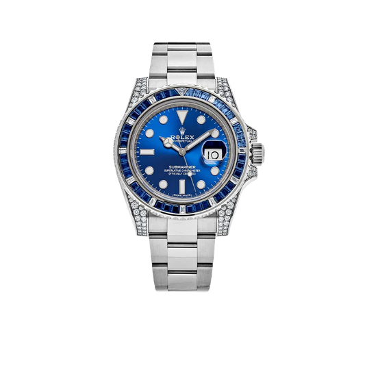Submariner Date 40mm 116659SABR White Gold Blue Dial Sapphire Diamond Bezel