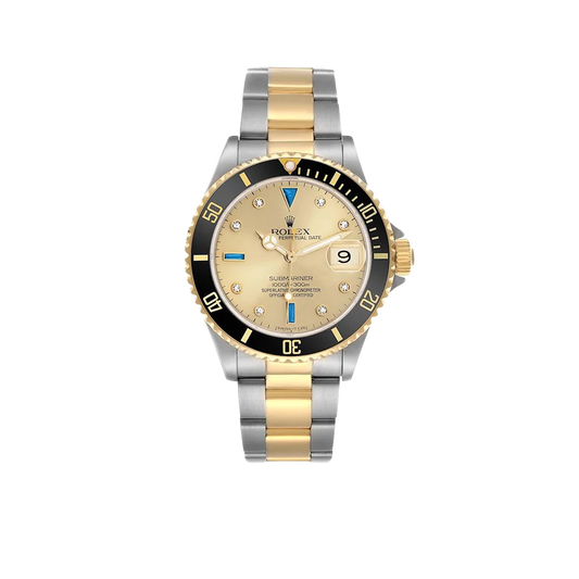 Submariner Steel Yellow Gold 40mmDiamond Serti Mens Watch 16613