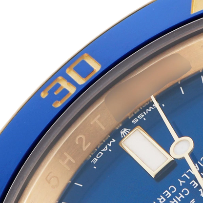 Submariner 41mm Yellow Gold Blue Dial Bezel Mens Watch 126618