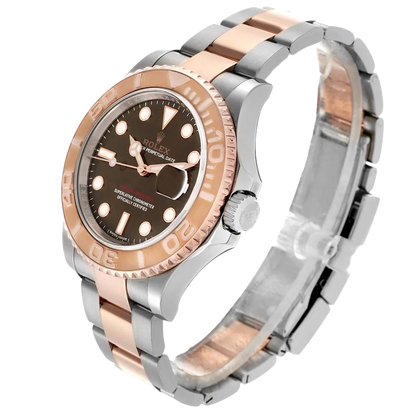 Yachtmaster 40 Rose Gold Steel Brown Dial Mens Watch 116621