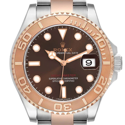 Yachtmaster 40 Rose Gold Steel Brown Dial Mens Watch 116621