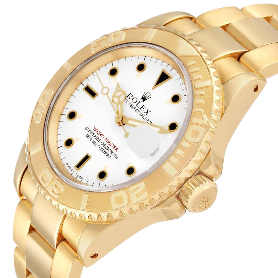 Yachtmaster 40mm Yellow Gold White Dial Mens Watch 16628