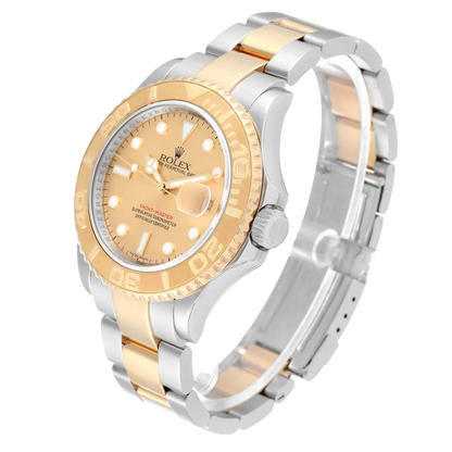 Yachtmaster 40mm Steel Yellow Gold Champagne Dial Mens Watch 16623