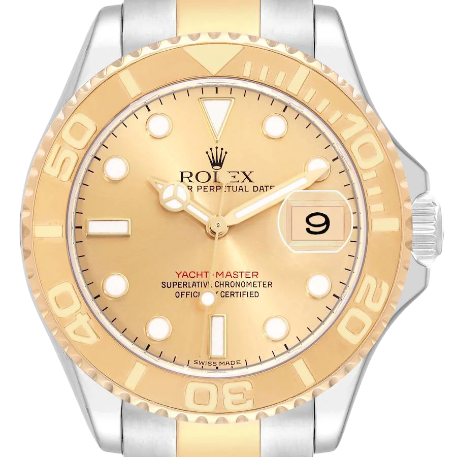 Yachtmaster 40mm Steel Yellow Gold Champagne Dial Mens Watch 16623