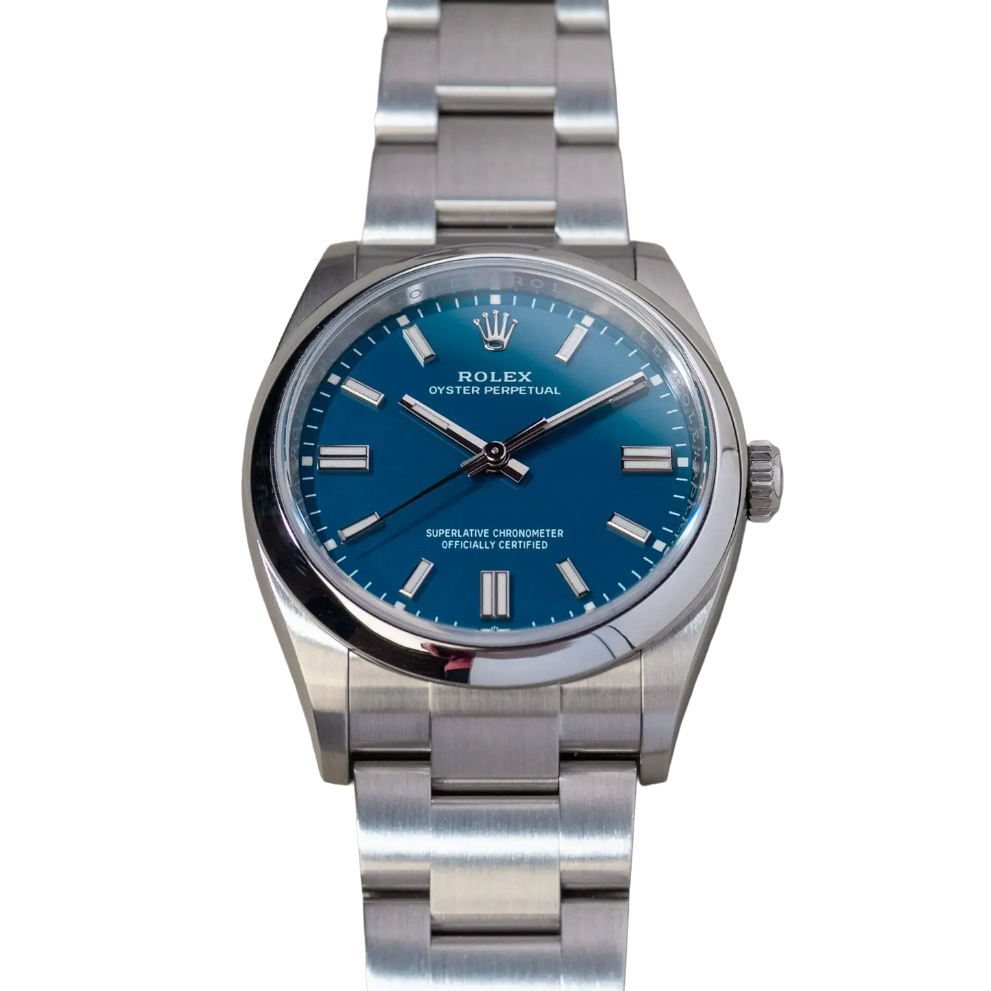 Oyster Perpetual 41mm Stainless Steel Med Blue Dial Men Watch 134300-0009 New 2025