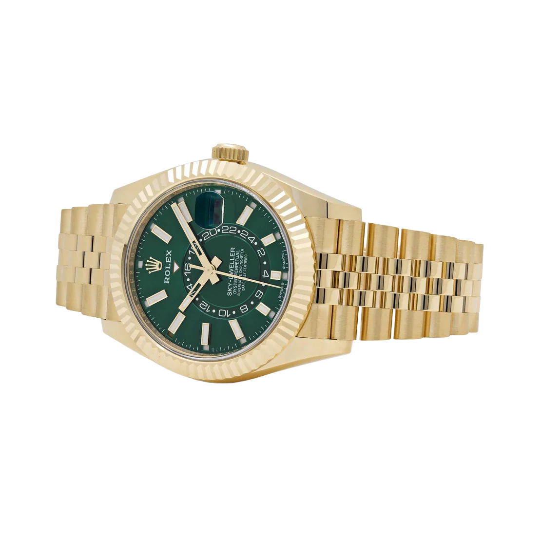 Sky-Dweller 42mm Yellow Gold Bright Green Dial Jubilee 336938 (2025)