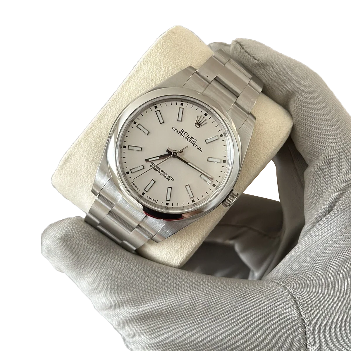Oyster Perpetual 39mm Stainless Steel WhiteDial Men Watch 114300-0004 New 2025
