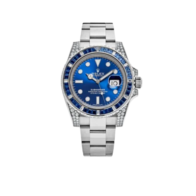 Rolex Submariner Date 40mm 116659SABR White Gold Blue Dial Sapphire Diamond Bezel
