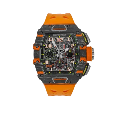 Richard Mille RM 11-03 McLaren Carbon TPT, Skeleton Dial, Orange Strap, 50 mm